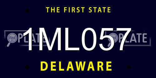 1ML057 Delaware License Plate