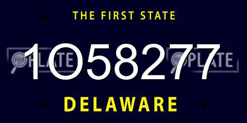 1O58277 Delaware License Plate