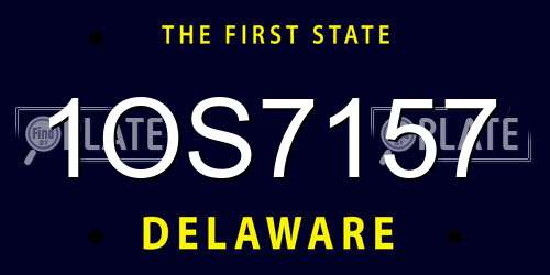 1OS7157 Delaware License Plate