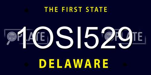 1OSI529 Delaware License Plate