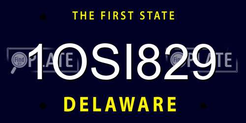 1OSI829 Delaware License Plate