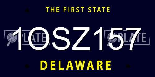 1OSZ157 Delaware License Plate