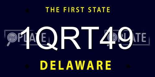 1QRT49 Delaware License Plate