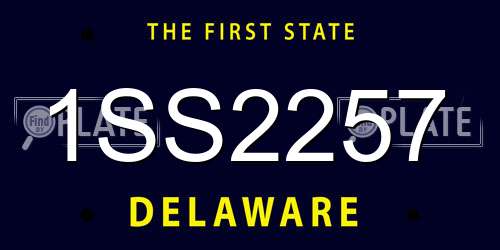1SS2257 Delaware License Plate