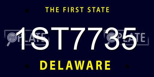 1ST7735 Delaware License Plate