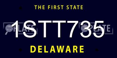1STT735 Delaware License Plate