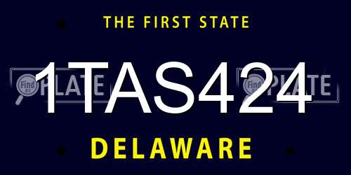 1TAS424 Delaware License Plate