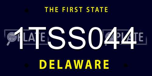 1TSS044 Delaware License Plate