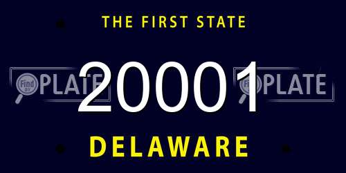 20001 Delaware License Plate