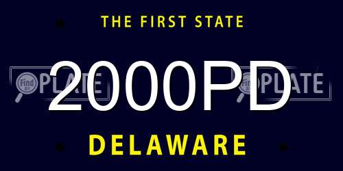 2000PD Delaware License Plate