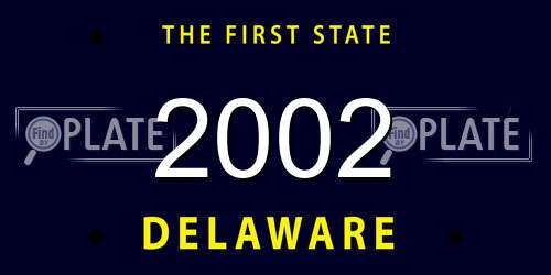 2002 Delaware License Plate
