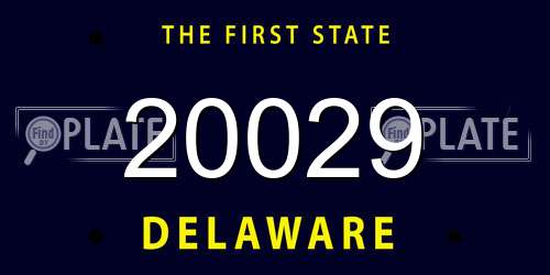 20029 Delaware License Plate