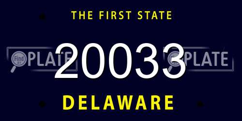 20033 Delaware License Plate