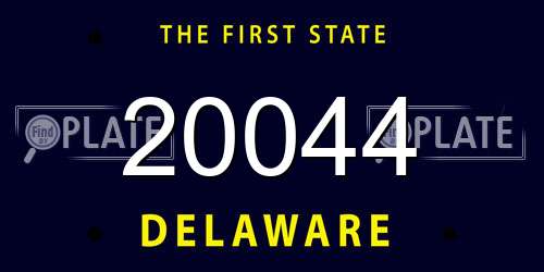 20044 Delaware License Plate