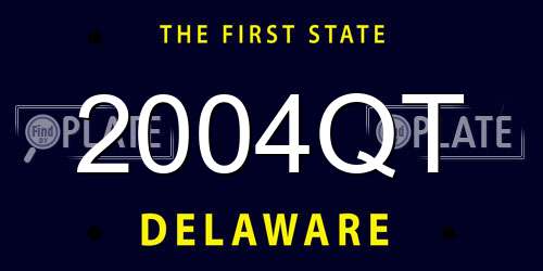 2004QT Delaware License Plate
