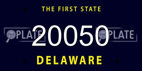 20050 Delaware License Plate