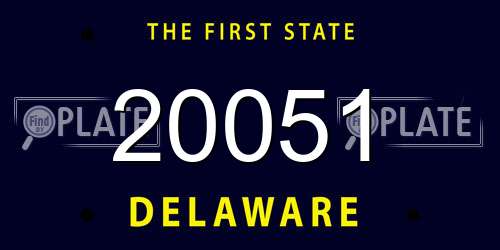 20051 Delaware License Plate