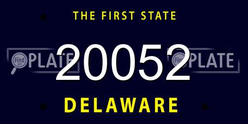 20052 Delaware License Plate