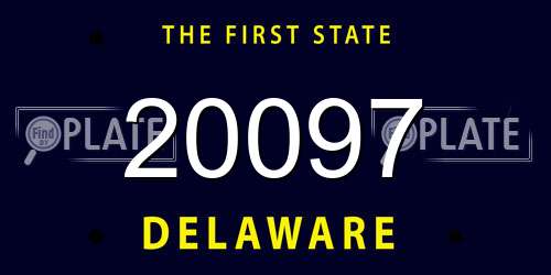 20097 Delaware License Plate