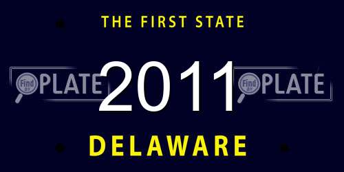 2011 Delaware License Plate