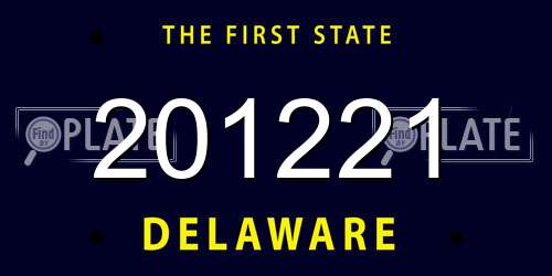 201221 Delaware License Plate