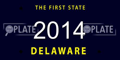 2014 Delaware License Plate