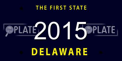 2015 Delaware License Plate
