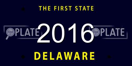 2016 Delaware License Plate