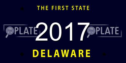 2017 Delaware License Plate