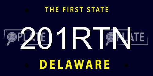 201RTN Delaware License Plate