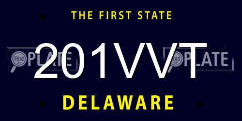 201VVT Delaware License Plate