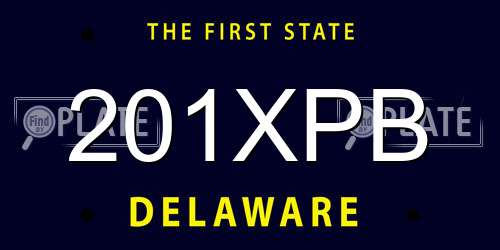 201XPB Delaware License Plate