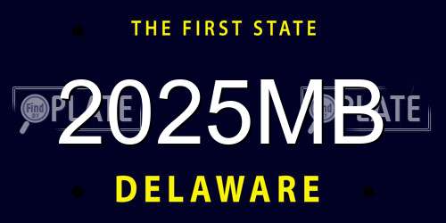 2025MB Delaware License Plate