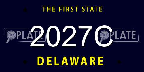 2027C Delaware License Plate