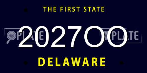 2027OO Delaware License Plate