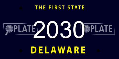 2030 Delaware License Plate