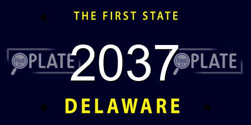 2037 Delaware License Plate