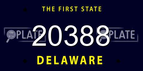 20388 Delaware License Plate