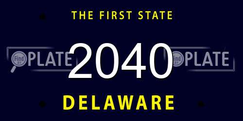2040 Delaware License Plate