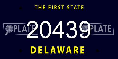 20439 Delaware License Plate