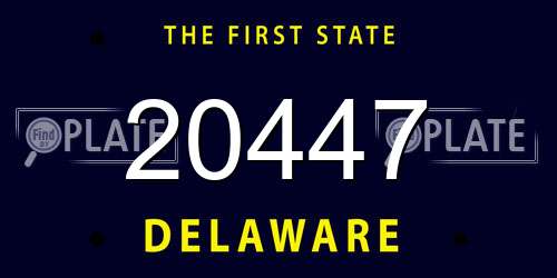 20447 Delaware License Plate