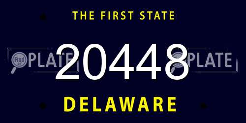 20448 Delaware License Plate