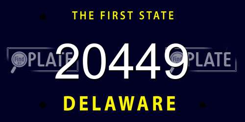20449 Delaware License Plate