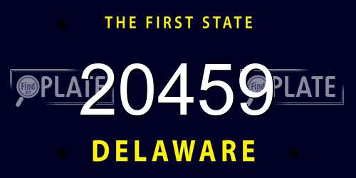 20459 Delaware License Plate