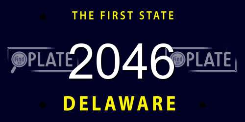 2046 Delaware License Plate