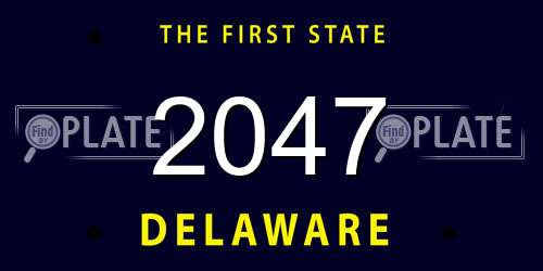 2047 Delaware License Plate