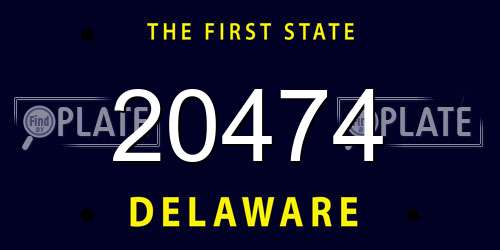 20474 Delaware License Plate