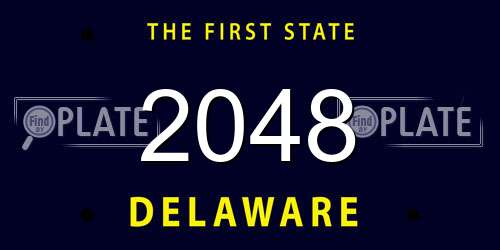 2048 Delaware License Plate