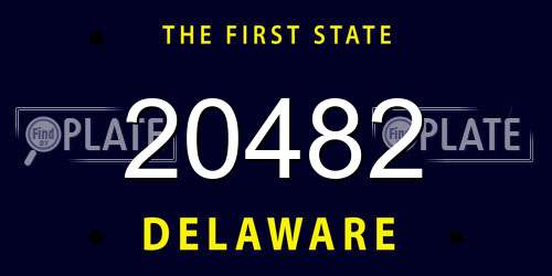 20482 Delaware License Plate