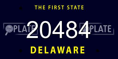 20484 Delaware License Plate